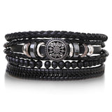 4Pcs/ Set Braided Wrap Leather Bracelets for Men - MAXIME