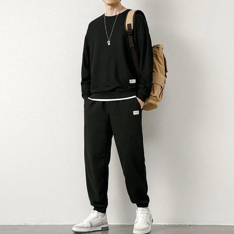 Men Two-Piece Casual Loose Long Sleeve and Pants - MAXIME