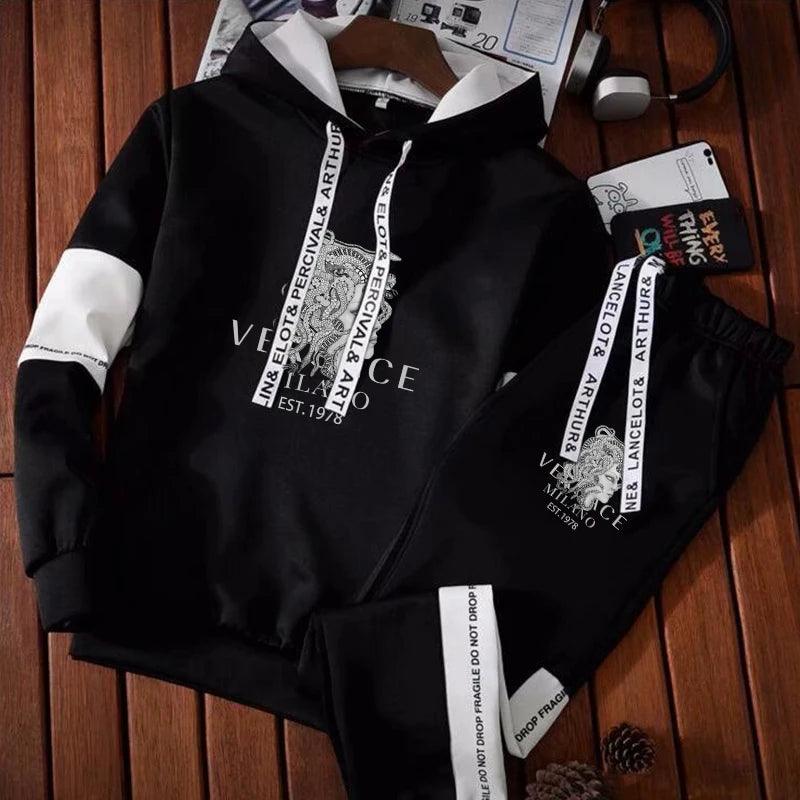 Men's Casual Hooded Sweatshirt+sports Pants 2-piece Jogging Set - MAXIME