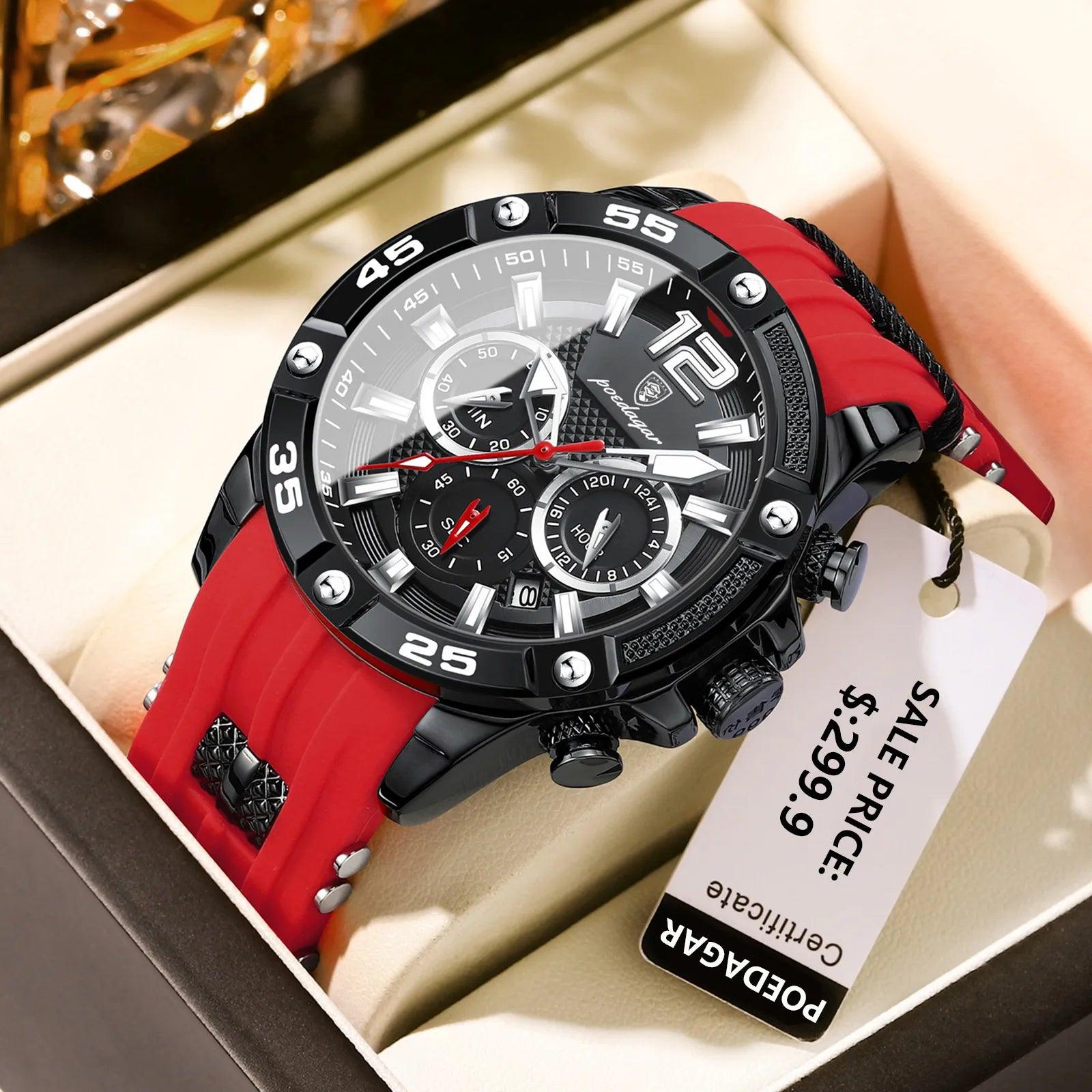 POEDAGAR Casual Men Watch Luxury Waterproof Luminous - MAXIME