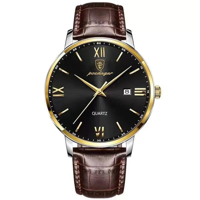 POEDAGAR Men's Watches Top Brand Luxury Men Wrist Watch Leather - MAXIME