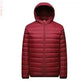 Wine red hooded