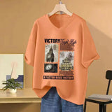 All-match Basic Tops Tees Vintage Fashion Women Clothing - MAXIME