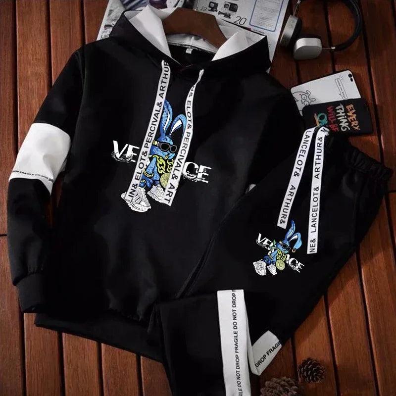 Men's Tracksuits Hoodie+Sweatpants 2 Piece Set Streetwear Jogging - MAXIME