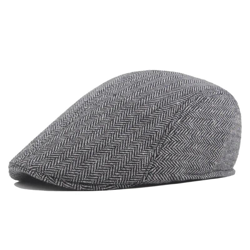 Men Women Hat Classic Plaid Stripe Beret - MAXIME