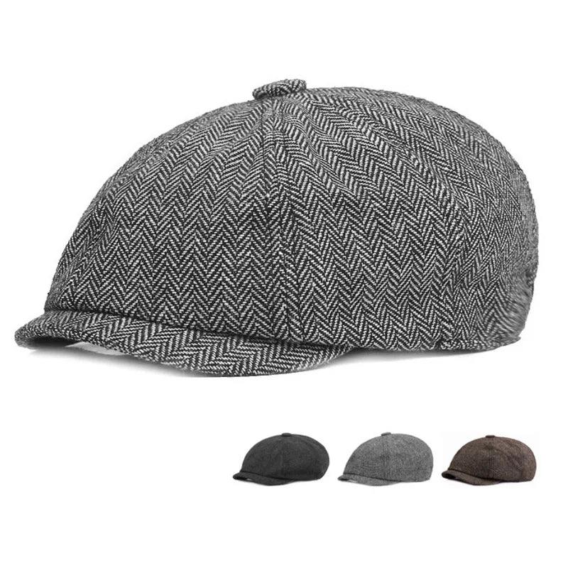 Berets Flat Peaked Cap Street Hats for Men Women - MAXIME