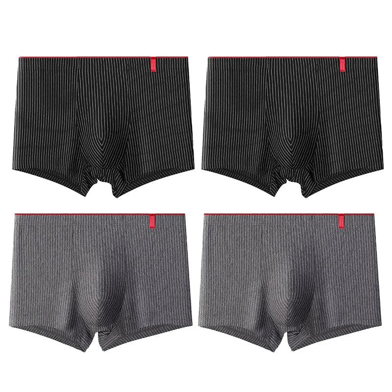 4 Pcs Boxer Men Sexy Stripe Panties - MAXIME