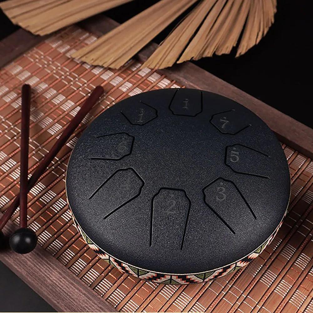 Tongue Drum 6 Inch 8 Tone Mini Ethereal Drums Children Steel Hand Drums Yoga Meditation Professional Percussion Instruments Gift - MAXIME