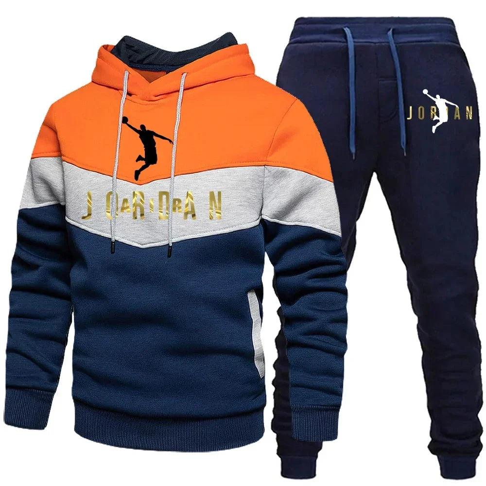 Men's Warm Hoodie Set Sweatshirt + Pants 2-Piece Suit Sports - MAXIME