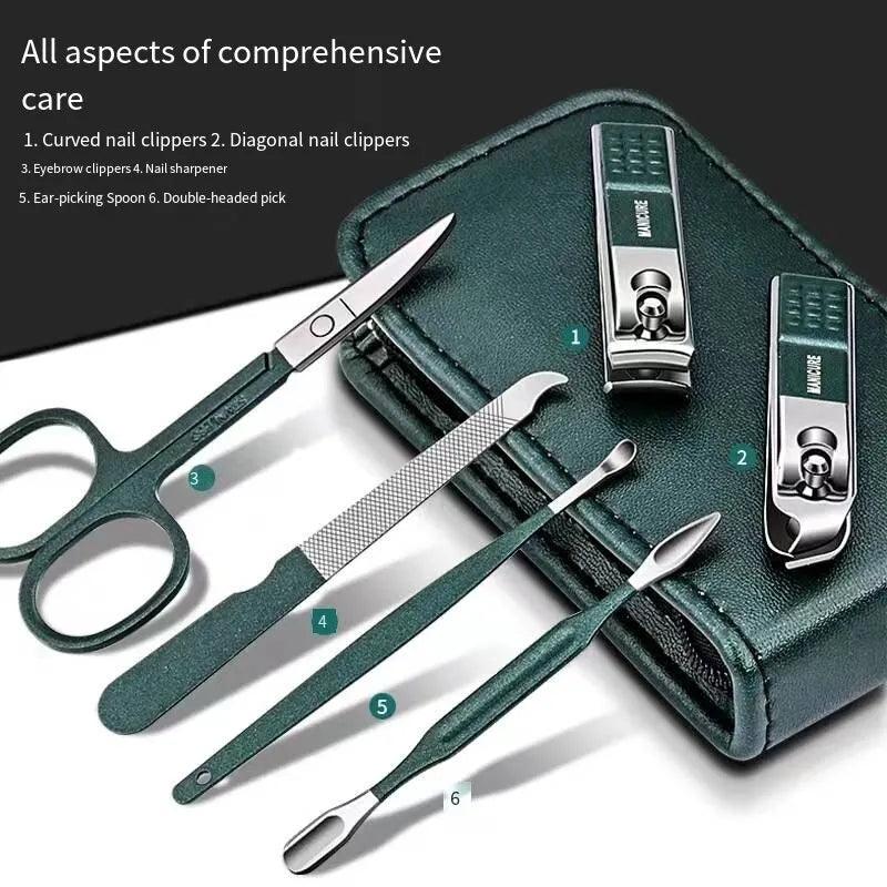 Maxime Nail Scissors Set Household High End Mens And Womens Special Nail Clippers Manicure Beauty Tools 6 Piece Portable Household - MAXIME