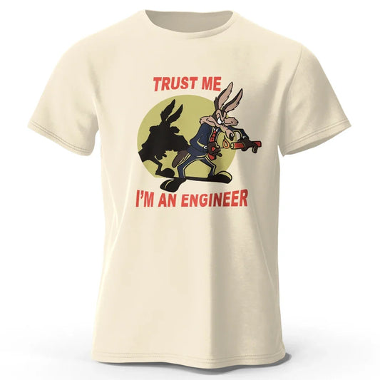 Trust Me I Am an Engineer Printed 100% Cotton Y2k Classic Funny T-Shirt For Men Women Sportswear Tops Tees - MAXIME