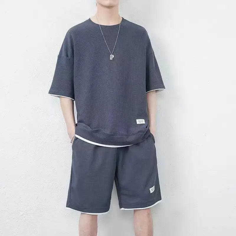 Men Sets Casual Summer Top + Trousers Casual Two-piece - MAXIME