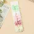 10Pcs/Set New Cute Solid Ribbon Bowknot Hair Clips for Baby Girls Handmade Bows Hairpin Barrettes Headwear Baby Hair Accessories - MAXIME