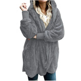 Women Winter Warm Coat Jacket Outwear Ladies Cardigan Coat Double Sided - MAXIME