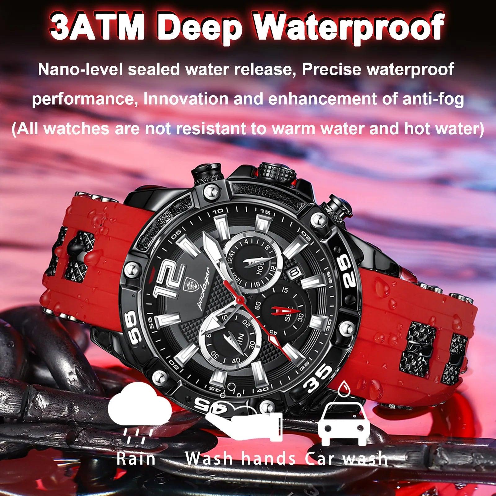 POEDAGAR Casual Men Watch Luxury Waterproof Luminous - MAXIME