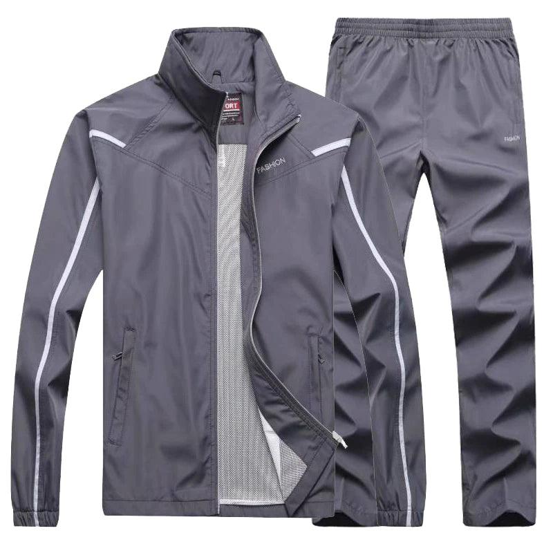 Men's Sportswear 2 Pieces Sets Brand Tracksuit with zipper pockets - MAXIME