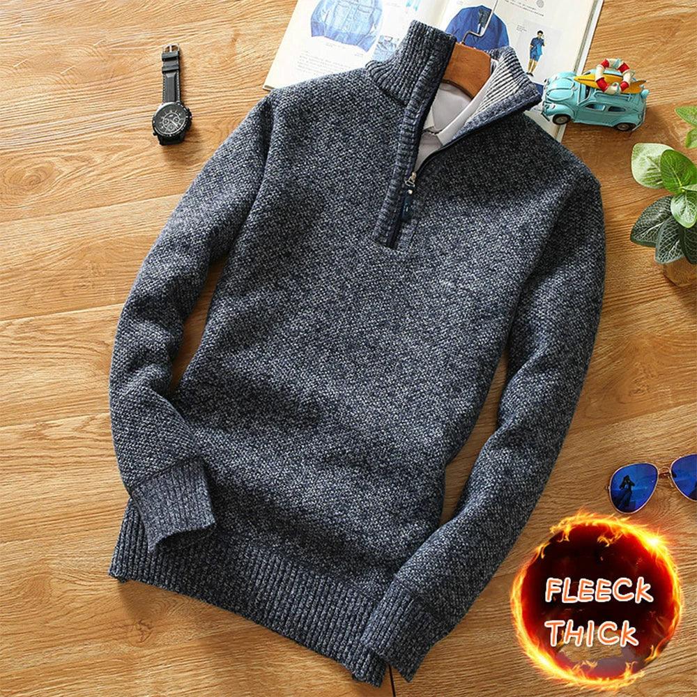 Jackets Mens Slim Fit Knitted Sweatercoat Thick Cardigan Sweater Coat Men - MAXIME