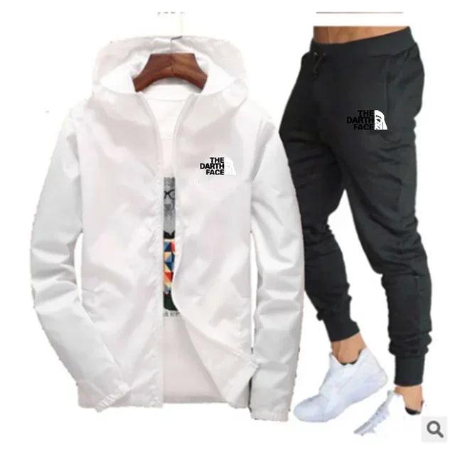 Men's fashion casual fitness jacket sportswear suit two-piece - MAXIME