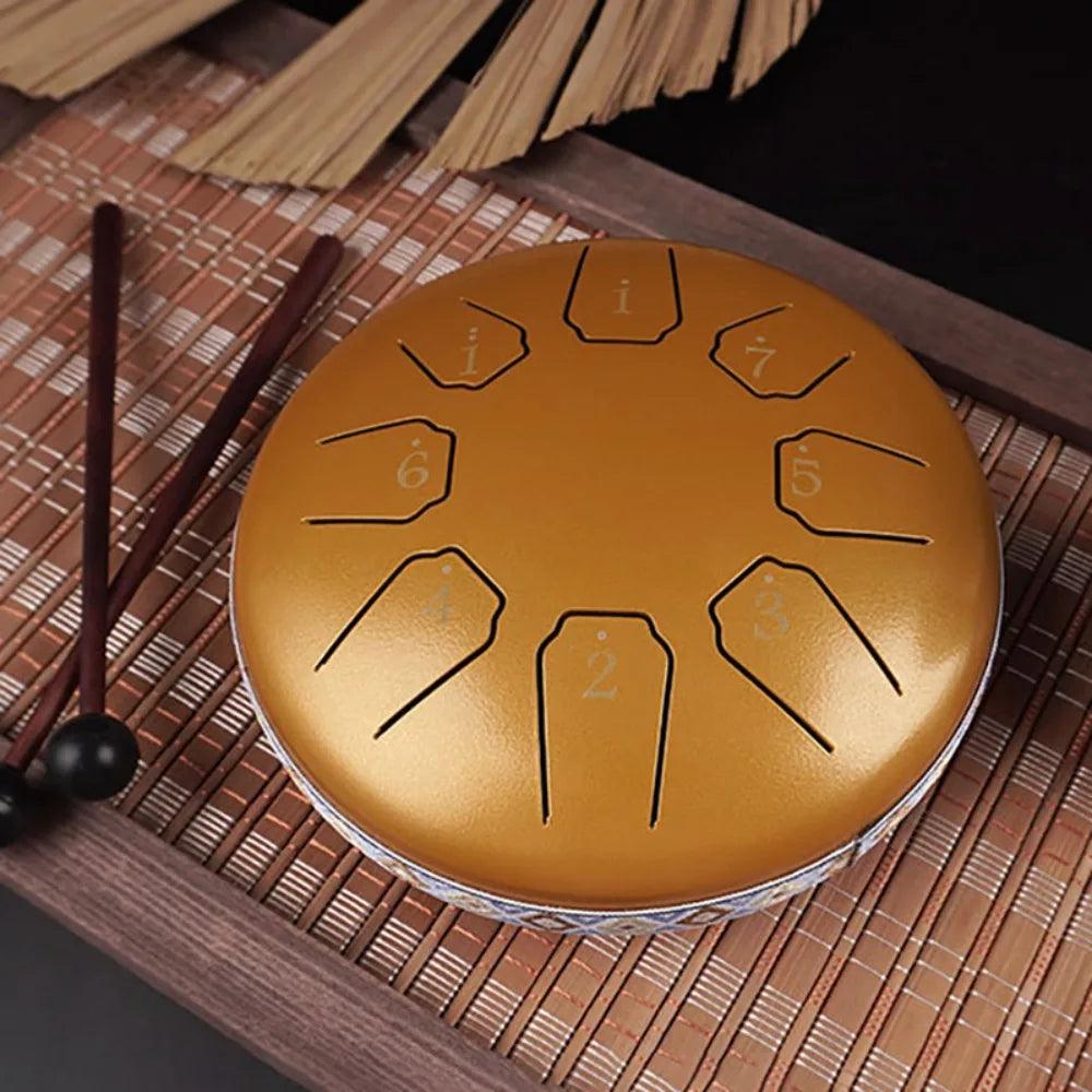 Tongue Drum 6 Inch 8 Tone Mini Ethereal Drums Children Steel Hand Drums Yoga Meditation Professional Percussion Instruments Gift - MAXIME