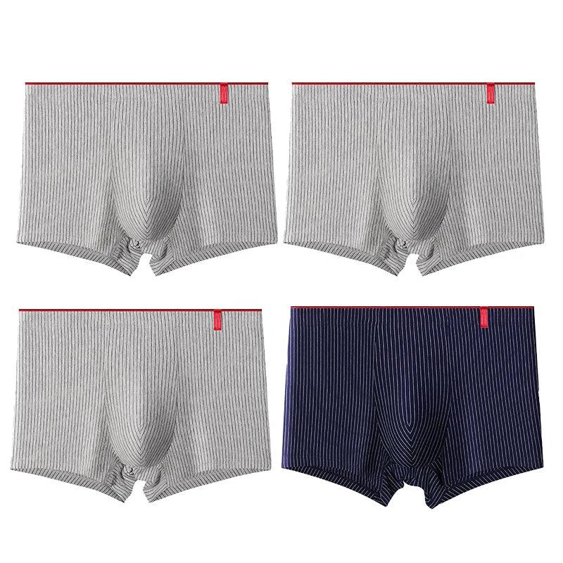 4 Pcs Boxer Men Sexy Stripe Panties - MAXIME