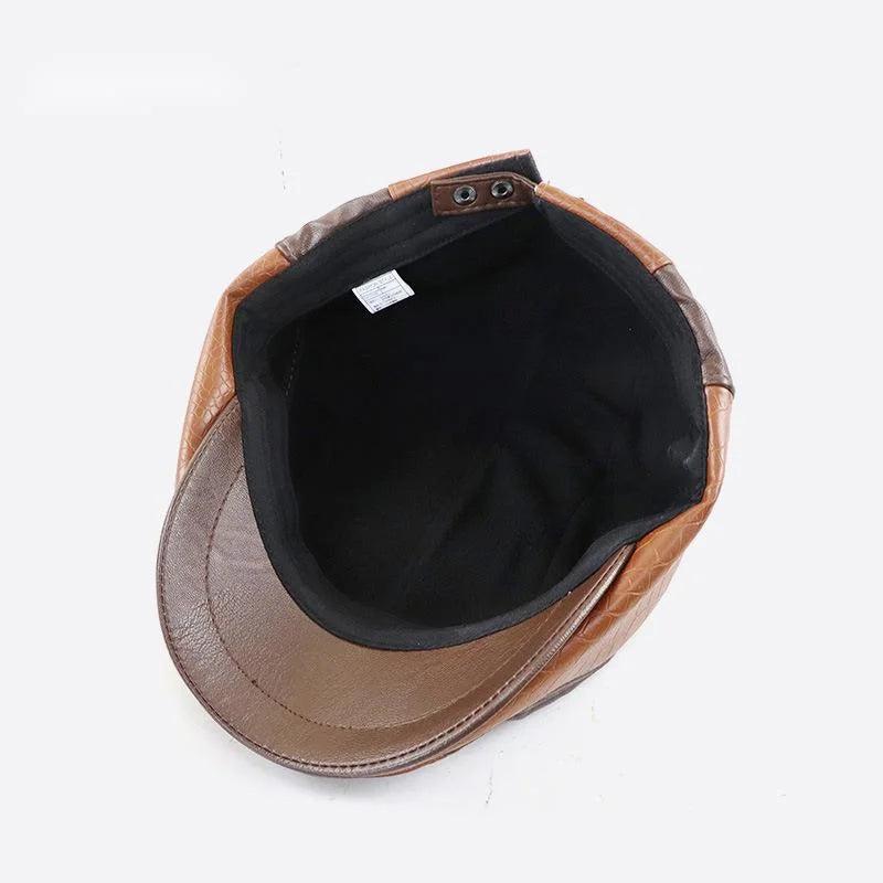 Leather Beret Ladies Fashion Newsboy Caps Man - MAXIME