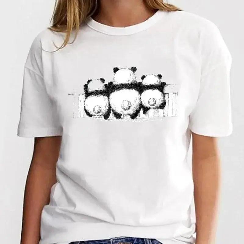 New Panda Lovely Cute Casual Plus Size T Shirt Women - MAXIME