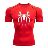 Men's Spider Print Compression Shirt, - MAXIME