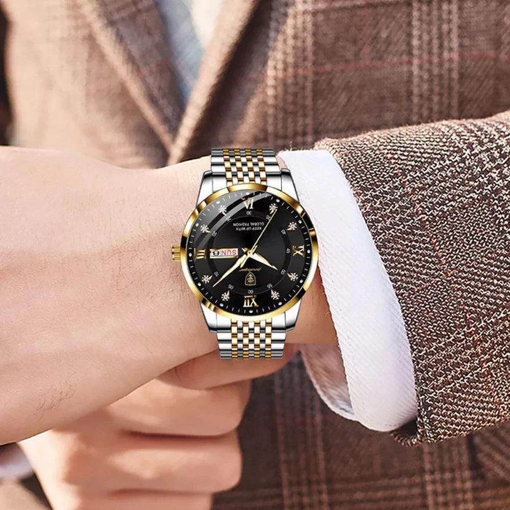 POEDAGAR Men Watch Luxury Business Quartz Men's - MAXIME