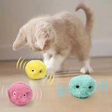 Maxime Interactive Ball Smart Cat Toys Plush Electric Catnip Training Toy Kitten Touch Sounding Pet Product Squeak Toy Ball - MAXIME