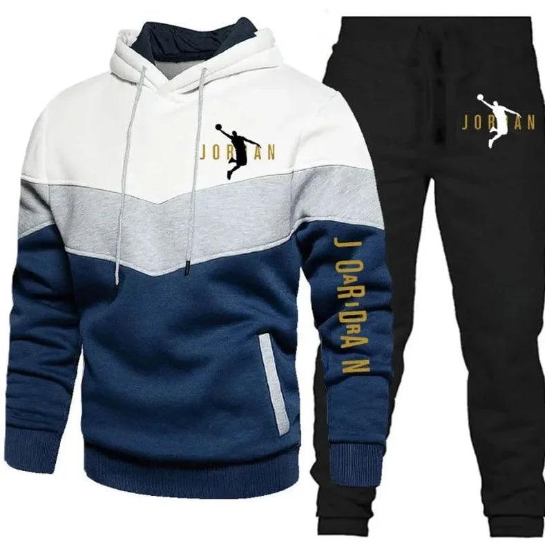 Men's Warm Hoodie Set Sweatshirt + Pants 2-Piece Suit Sports - MAXIME