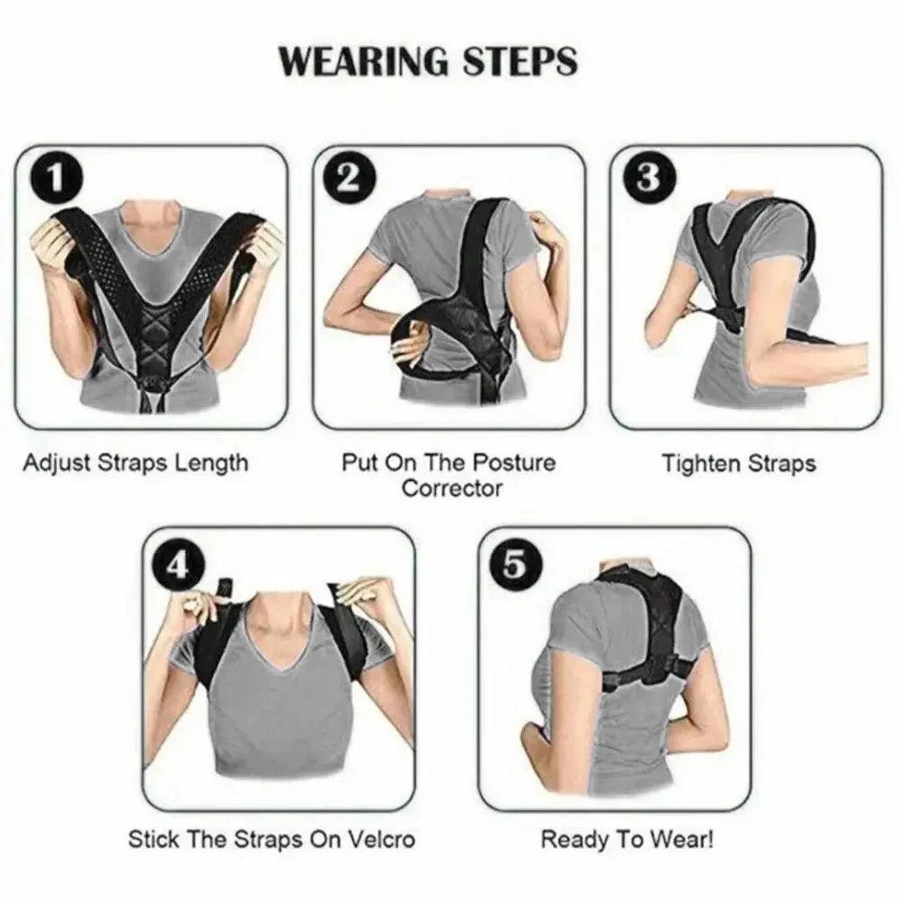 Maxime Back Posture Correction Belt Hunchback Prevention Correction of Sitting Posture Unisex Breathable Body Shaping - MAXIME