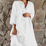 Maxime Long Sleeve Shirt Dresses - MAXIME