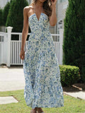 Women's Summer V Neck Sleeveless Long Beach Dresses - MAXIME