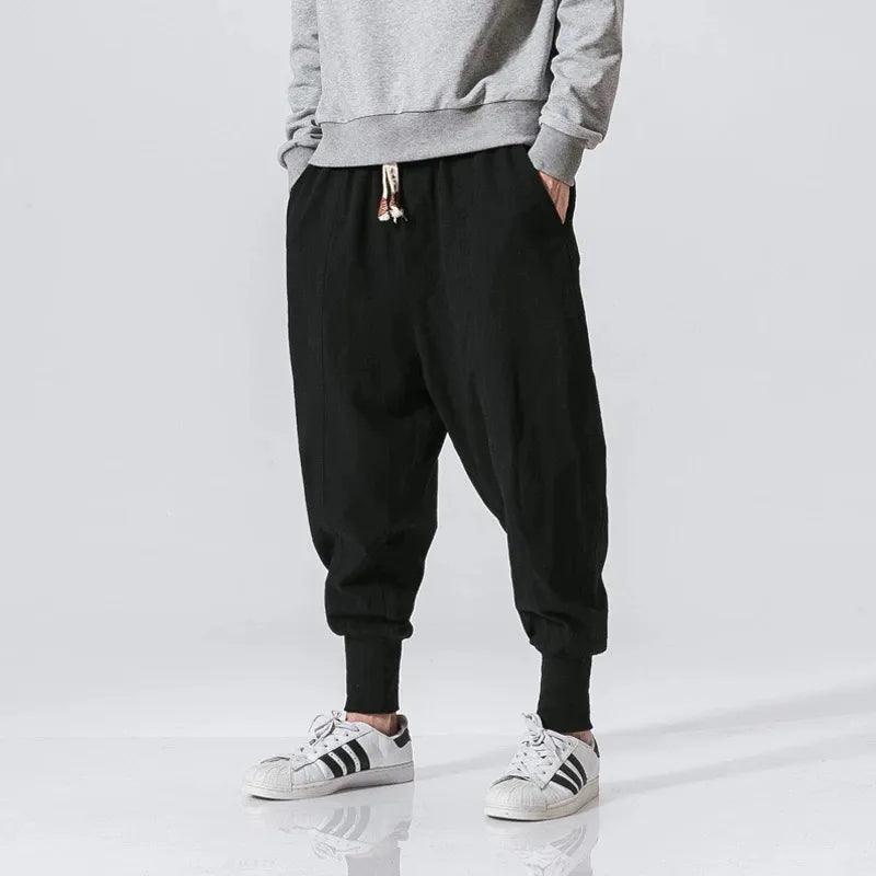 Men Solid Elastic Waist Streetwear Joggers - MAXIME