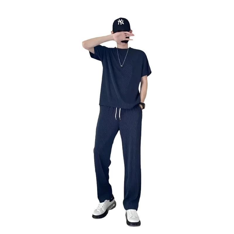 Men Sets Casual Summer Top + Trousers Casual Two-piece - MAXIME