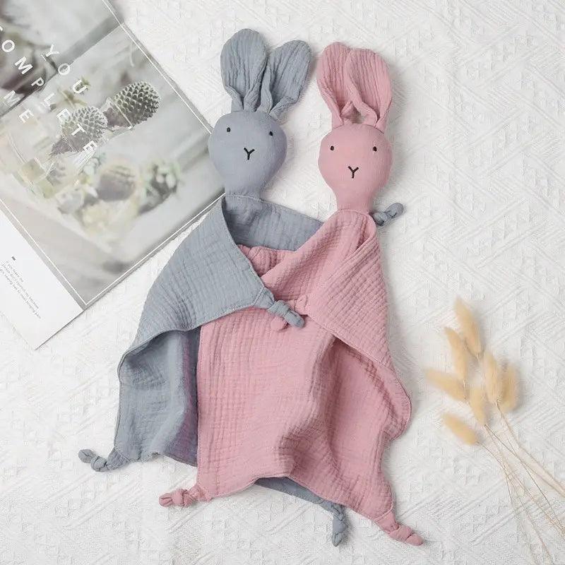 Maxime Baby Cotton Muslin Comforter Blanket Soft Newborn Sleeping Dolls Kids Fashion Sleep Toy Soothe Appease Towel Bibs - MAXIME