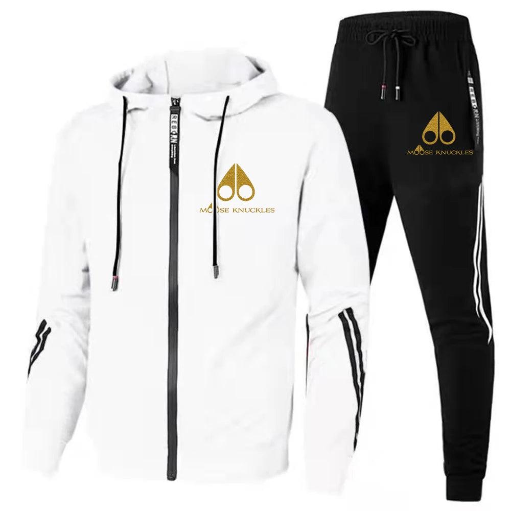 Men's Tracksuit Hooded Pullover Casual 2-Pcs Set - MAXIME