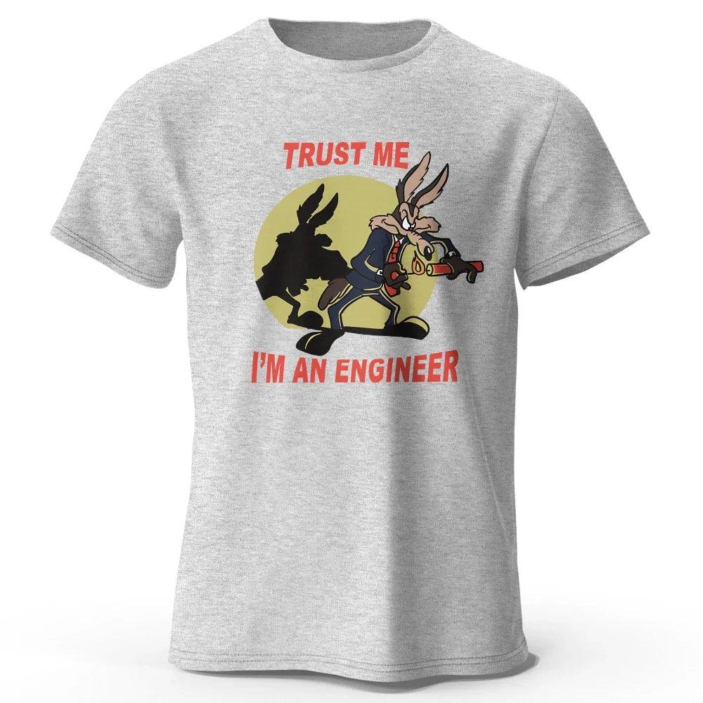 Trust Me I Am an Engineer Printed 100% Cotton Y2k Classic Funny T-Shirt For Men Women Sportswear Tops Tees - MAXIME