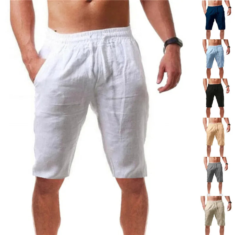 Men's Cotton Linen Shorts Summer - MAXIME