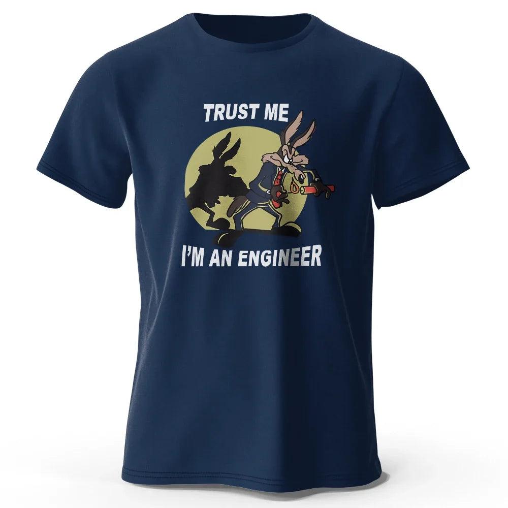 Trust Me I Am an Engineer Printed 100% Cotton Y2k Classic Funny T-Shirt For Men Women Sportswear Tops Tees - MAXIME