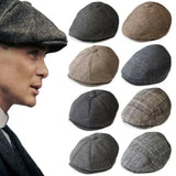 Men Women Hat Classic Plaid Stripe Beret - MAXIME