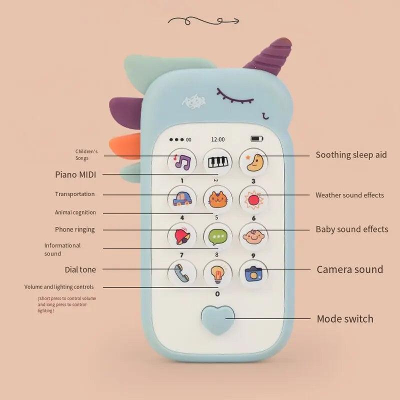 Maxime Baby Telephone Music Toy Sound Machine Kids Infant Early Educational Mobile Phone Gift - MAXIME