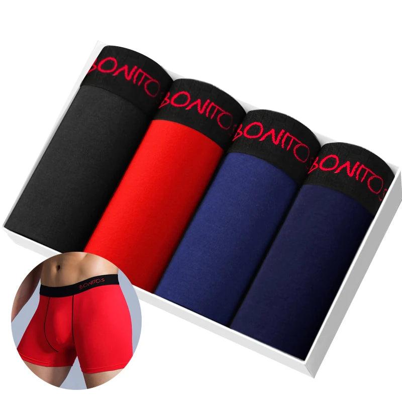 4Pcs Cotton Boxers Homme For Men's - MAXIME