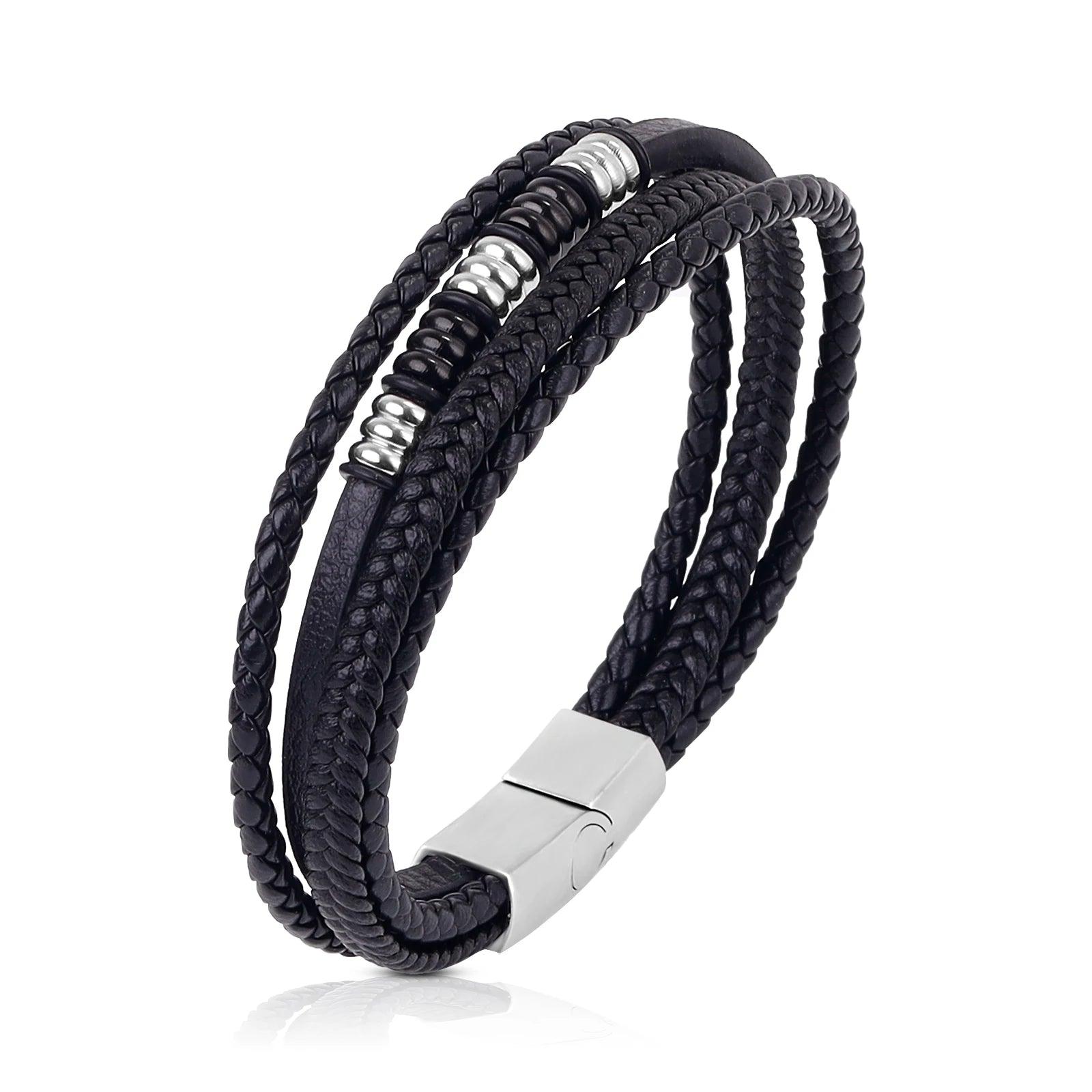 Men's Jewelry Classic Multilayer Braided Leather Bracelet - MAXIME