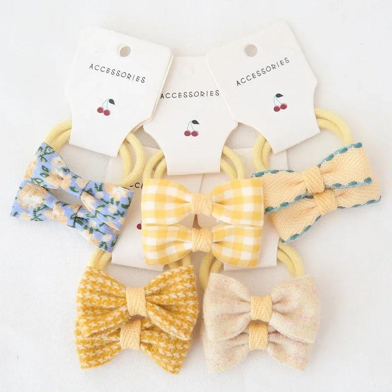 10Pcs/Set Floral Bow Baby Hair Elastic - MAXIME