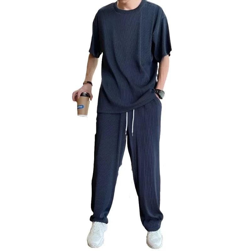 Men Sets Casual Summer Top + Trousers Casual Two-piece - MAXIME