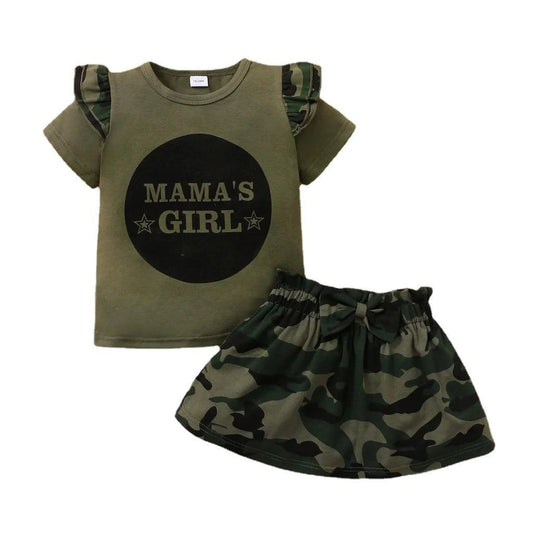 T-shirt+Camouflage Skirt 2Pcs Summer Style - MAXIME