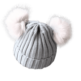 Maxime Cute Pompom Baby Hat Warm Winter Knitted Kids Baby Girl Boy Beanie Cap Solid Outdoor Infant Toddler Children Hat Bonnet - MAXIME