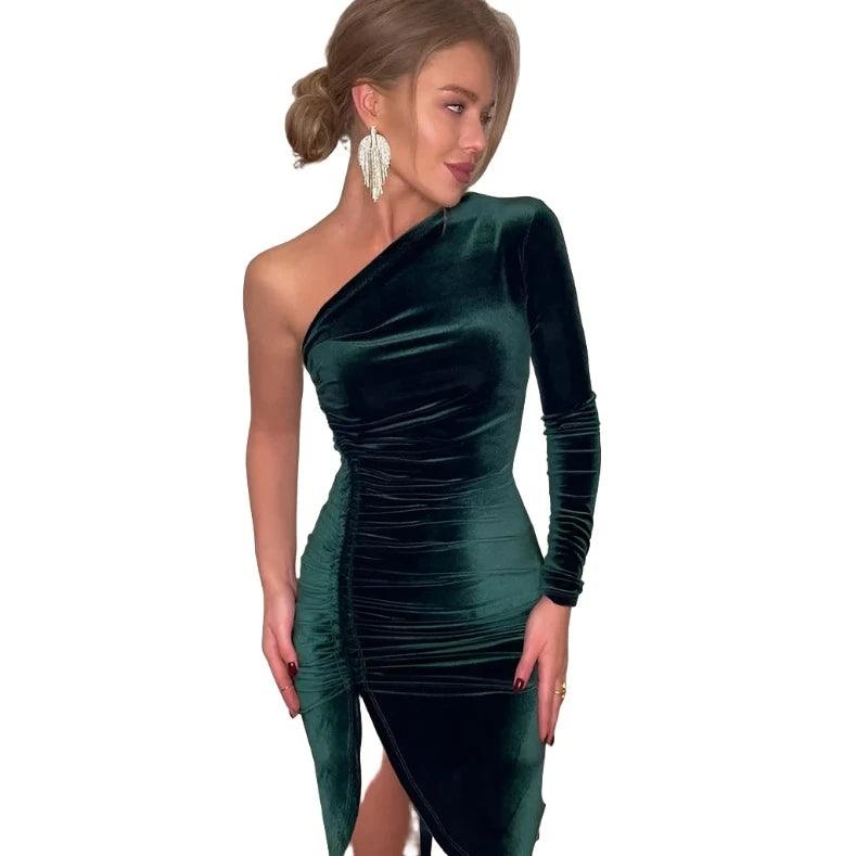 Elegant Bodycon Split Pencil Midi Dress - MAXIME