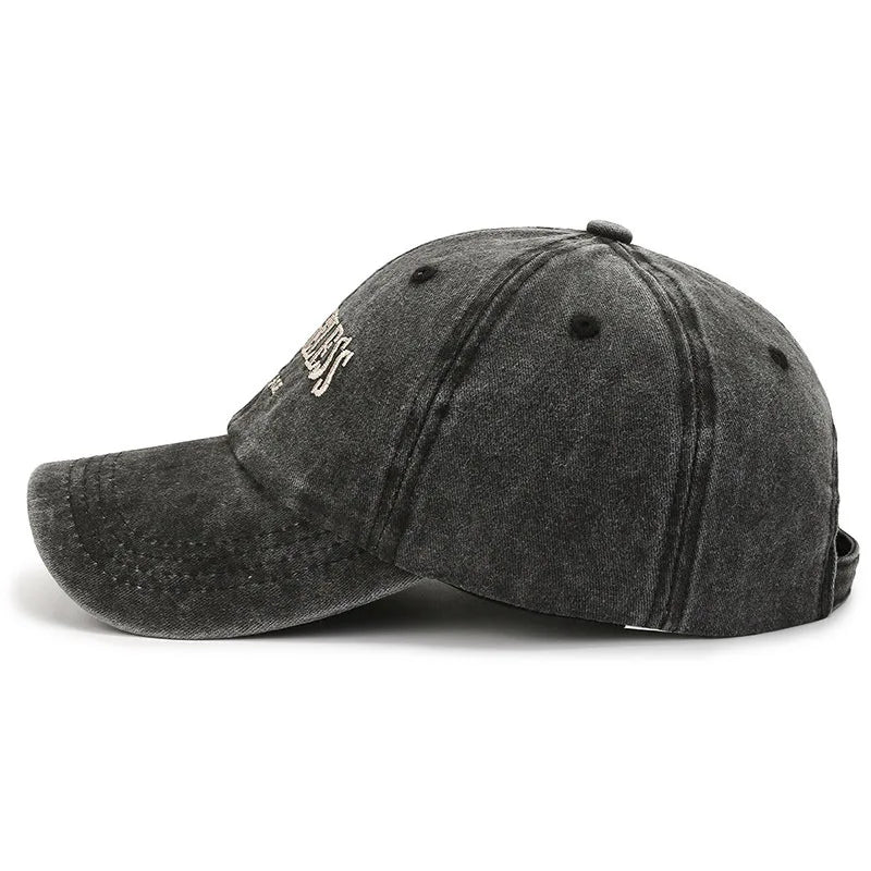 New green baseball cap female street wash letter thorn soft top - MAXIME